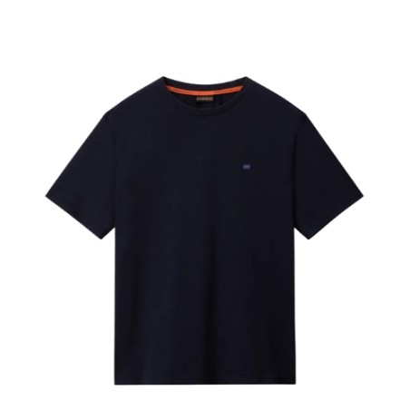 Napapijri  NP0A893E176 S-NEDLES SS T-Shirt Uomo Mezza Manica Con Logo Ricamato Blue Marine