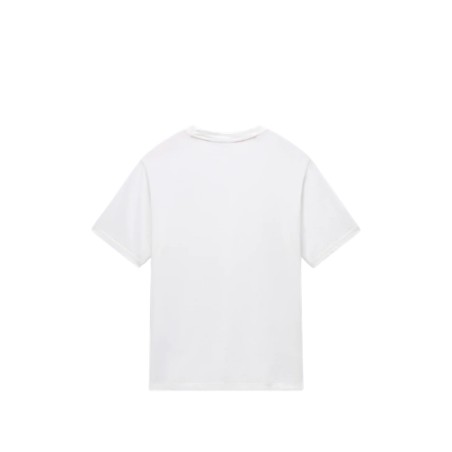 Napapijri  NP0A893E206 S-NEDLES SS T-Shirt Uomo Mezza Manica Con Logo Ricamato White Heron