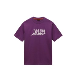 Napapijri  NP0A4FGYVAA1 S-LODESTASR SS T-Shirt Mezza Manica Uomo Purple 