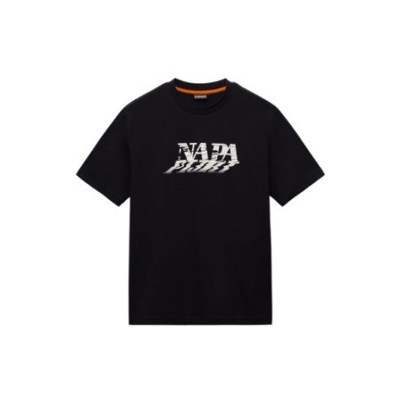 Napapijri  NP0A4FGY9411 S-LODESTASR SS T-Shirt Mezza Manica Uomo Black Beuaty