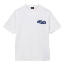 Napapijri NP0A4G64N1A1 S-ZINC SS T-Shirt Uomo Mezza Manica Con Logo Stampato Fronte Retro White 