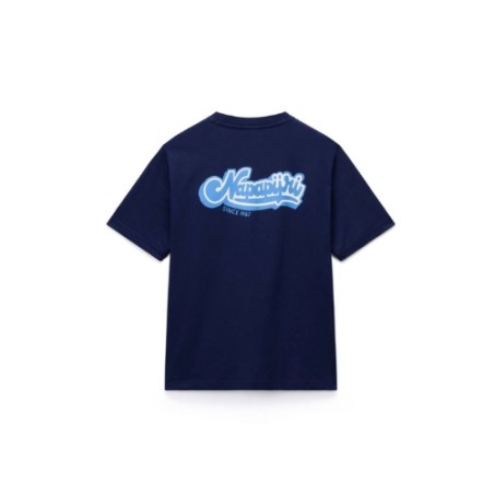 Napapijri  NP0A4G64B2Q1 S-ZINC SS T-Shirt Uomo Mezza Manica Con Logo Stampato Fronte Retro Naval Acade