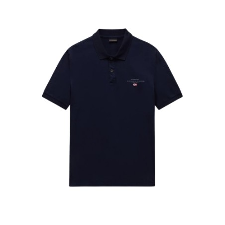 Napapijri NP0A4GB41761 ELBAS JERSEY Polo Uomo Manica Corta in Cotone Blu Marine 