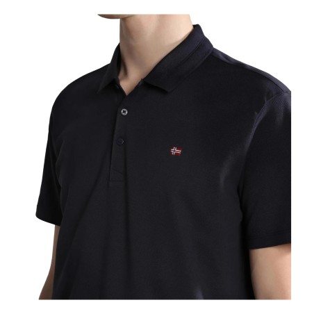 Napapijri NP0A4H8B1761 Ealis SS SUM Polo Uomo Manica Corta in Cotone Blu Marine 