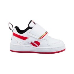 Reebok 894 ROYAL PRIME SNUG Scarpe Ginnastica Bambino Strappo Bianco Nero Rosso