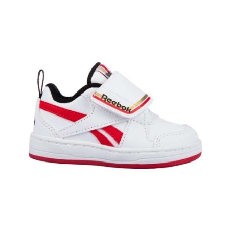Reebok 894 ROYAL PRIME SNUG Scarpe Ginnastica Bambino Strappo Bianco Nero Rosso