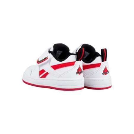 Reebok 894 ROYAL PRIME SNUG Scarpe Ginnastica Bambino Strappo Bianco Nero Rosso