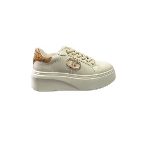 Alviero Martini 1a Classe Z 1473 300E Sneaker Donna Platform Stringato Bianco Geo Classic