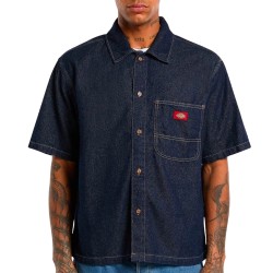 Dickies DK0A88PHRIN1 SHIRT SS RINSED Camicia Di Jeans Uomo Denim