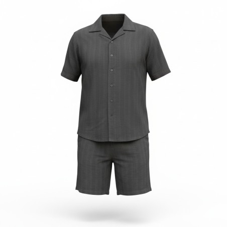 Urban Ring  UR1160003 Set Uomo Crochet Camicia M/M + Pantaloncino Nero