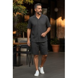 Urban Ring  UR1160003 Set Uomo Crochet Camicia M/M + Pantaloncino Nero 2