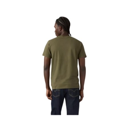 LEVI'S 22489-0153 HOUSEMARK HM TECH T-Shirt Uomo Con Stampa Frontale Verde