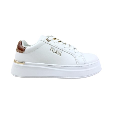 Alviero Martini 1a Classe Teen N 2427 0289 Sneaker Donna con Accessorio Stringato Bianco Beige Geo