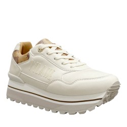 Alviero Martini 1a Classe Teen N 2440 0558 Sneaker Platform Donna Stringato Bianco Beige Geo 2