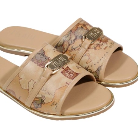 Alviero Martini 1a Classe Teen N 2450 0371 Ciabatta Donna Beige Geo