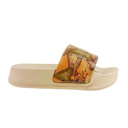 Alviero Martini 1a Classe Teen N 2505 0289 Ciabatta Alta Donna Beige Geo Classic