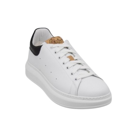 Alviero Martini 1a Classe Z U196 578B Sneaker Uomo Stringato Bianco Nero
