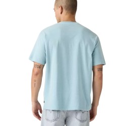 LEVI'S A0637-0180 RED TAB VINTAGE TEE T-Shirt Uomo con Logo Ricamato Azzurro 2