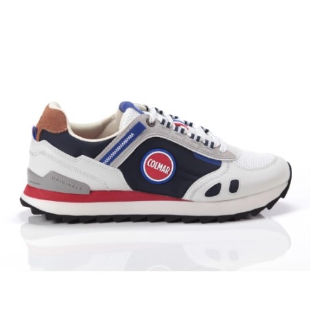 COLMAR TRAVIS SPORT DUAL 112 Sneakers Uomo Stringate White Navy Red