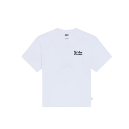 Dickies DK0A88G00WH1 POLK SS TEE T-Shirt Uomo Con Logo Stampato Bianco