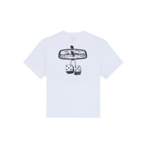 Dickies DK0A88G00WH1 POLK SS TEE T-Shirt Uomo Con Logo Stampato Bianco