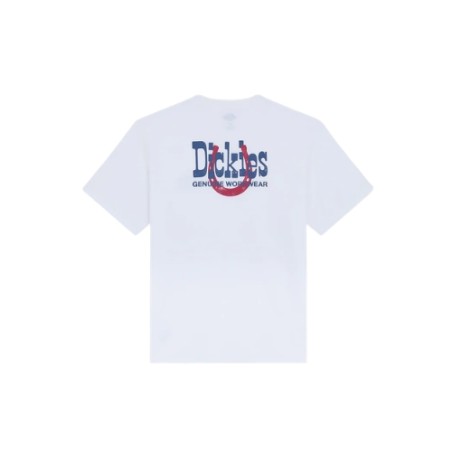 Dickies DK0A88JV0WH1 VERNAL SS TEE T-Shirt Uomo Con Logo Stampato Bianco