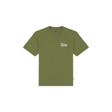 Dickies DK0A88JVK721 VERNAL SS TEE T-Shirt Uomo Con Logo Stampato Verde