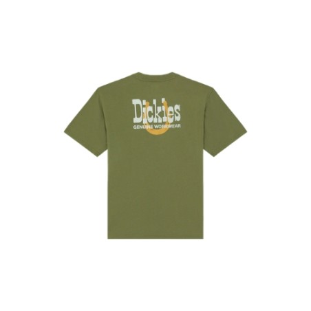 Dickies DK0A88JVK721 VERNAL SS TEE T-Shirt Uomo Con Logo Stampato Verde