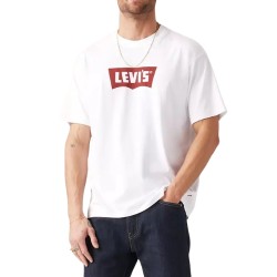 LEVI'S 000RY-0000 VINTAGE BATWING T-Shirt Uomo con Logo Frontale Bianco