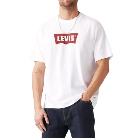 LEVI'S 000RY-0000 VINTAGE BATWING T-Shirt Uomo con Logo Frontale Bianco