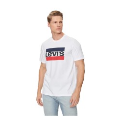 Levi's 39636-0000 SPORTSWEAR LOGO GRAPHIC T-Shirt Mezza Manica Uomo in Cotone Bianco