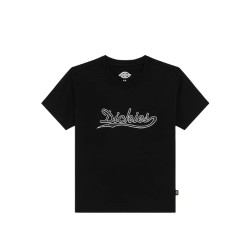 Dickies DK0A88FDBLK1 LOOSE WAVE SS TEE T-Shirt Donna con Logo Frontale Nero