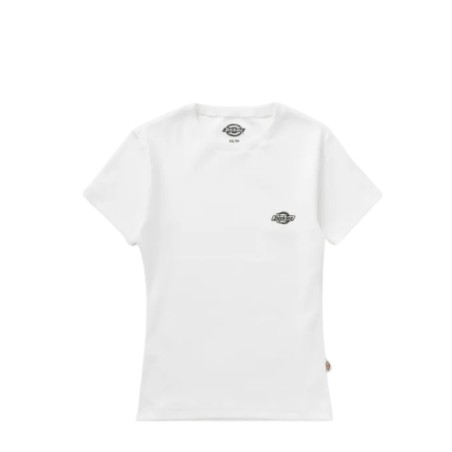 Dickies DK0A87QB0WH1 GLADEVILLE SS TEE W T-Shirt Donna con Logo Ricamato Bianco