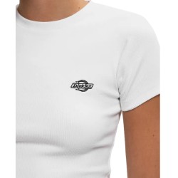 Dickies DK0A87QB0WH1 GLADEVILLE SS TEE W T-Shirt Donna con Logo Ricamato Bianco 2