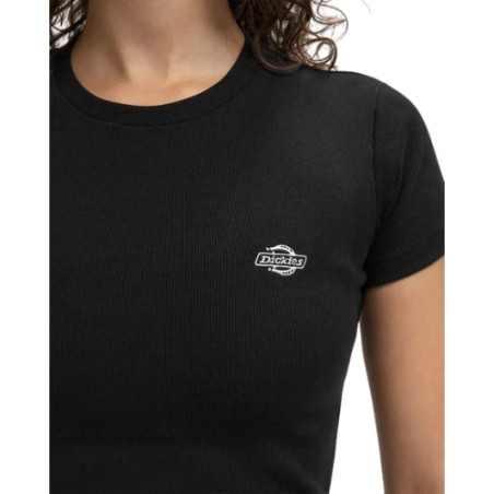 Dickies DK0A87QBBLK1 GLADEVILLE SS TEE W T-Shirt Donna con Logo Ricamato Nero