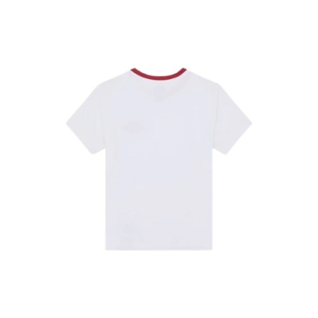 Dickies DK0A88JRWHX1 PLAINVILLE RINGER SS TEE W T-Shirt Donna con Logo Ricamato Bianco