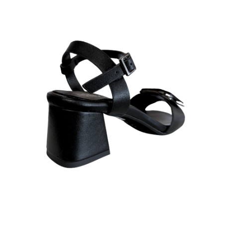 Cinzia Soft MM6B5979 002 Sandalo in Vera Pelle con Tacco Medio Nero