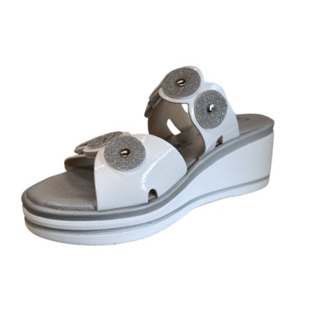 Cinzia Soft LF013079 001 Sandalo Donna Con Dobbia Fibbia Regolabile Bianco