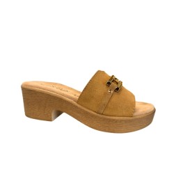 Cinzia Soft NG8977 001 Sandalo Donna Zeppa Media Cuoio