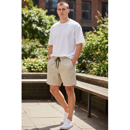 URBAN RING UR1152003 Bermuda Uomo in Popeline Elastico Beige