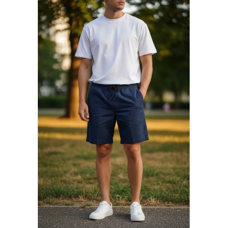 URBAN RING UR1152003 Bermuda Uomo in Popeline Elastico Blu