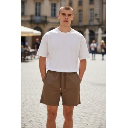 URBAN RING UR1152005 Bermuda Uomo Misto Lino Tabacco 2