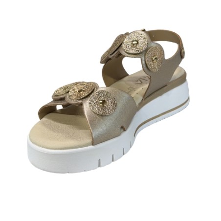 Cinzia Soft LF023080 Sandalo Donna con Zeppa e Fasce Regolabili Platino