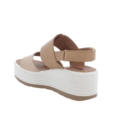IGI&CO 1164511 Sandalo Donna Zeppa con Fascia Regolabile Champagne Bianco