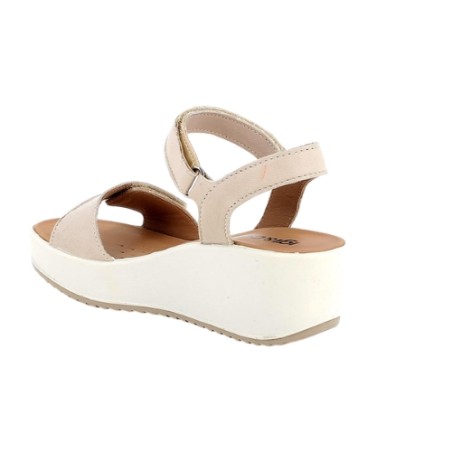 IGI&CO 1161622 Sandalo Donna Zeppa con Doppia Fascia Regolabile a Strappo Panna