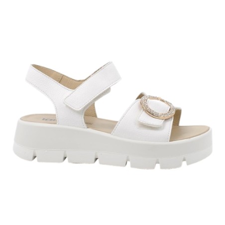 IGI&CO 1160344 Sandalo Donna Platform con Fascia Regolabile a Strappo Bianco