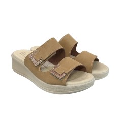 Cinzia Soft LF131 001 Ciabatte Donna con Fasce Regolabili Beige 2