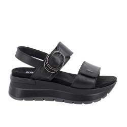 IGI&CO 1178033 Sandalo Donna Platform con Fascia Regolabile a Strappo Nero