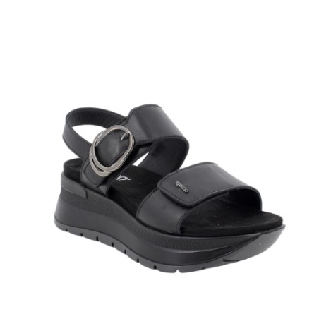 IGI&CO 1178033 Sandalo Donna Platform con Fascia Regolabile a Strappo Nero