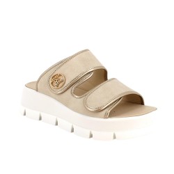 IGI&CO 1160100 Sandalo Ciabattone Donna Platform con Fasce Regolabili a Strappo Sabbia Platino 2